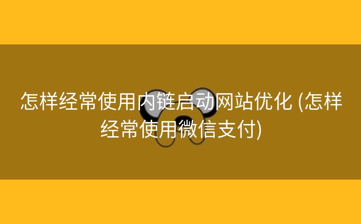 怎样经常使用内链启动网站优化 (怎样经常使用微信支付)