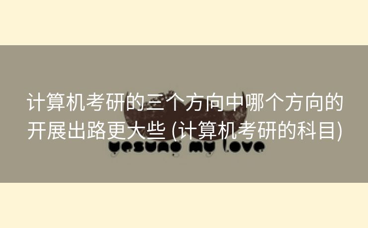 计算机考研的三个方向中哪个方向的开展出路更大些 (计算机考研的科目)