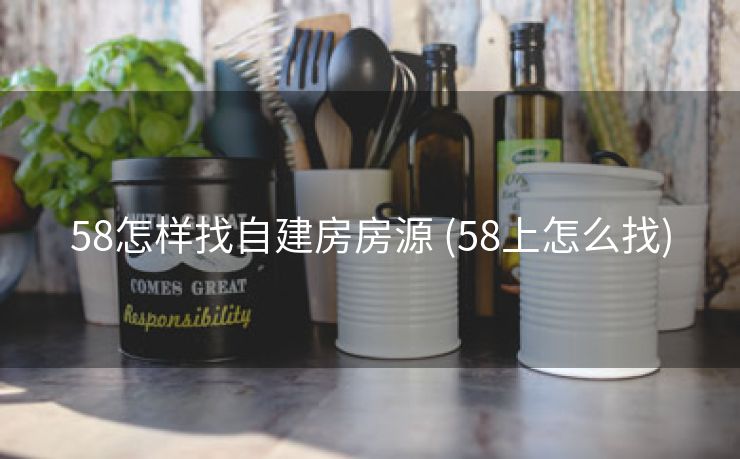 58怎样找自建房房源 (58上怎么找)