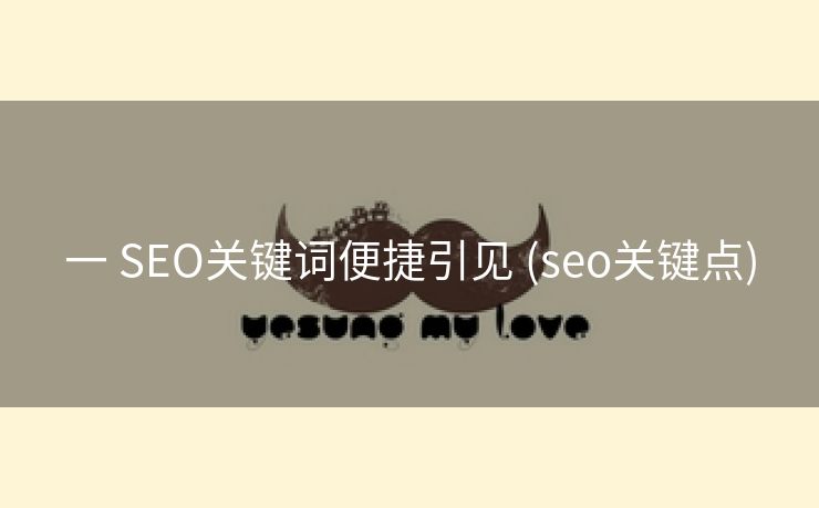 一 SEO关键词便捷引见 (seo关键点)