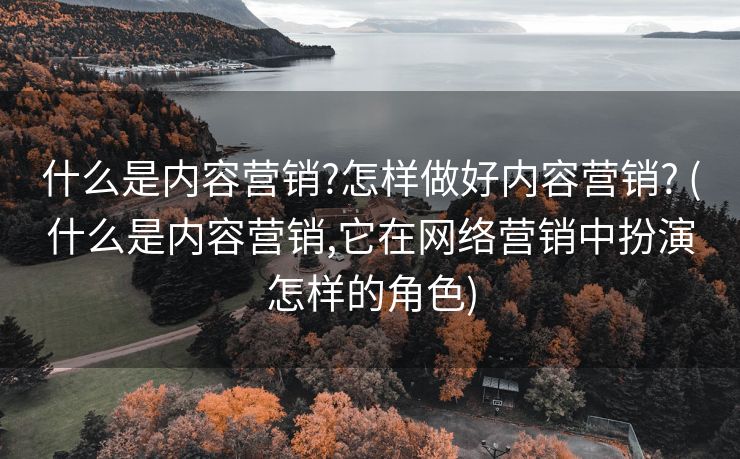 什么是内容营销?怎样做好内容营销? (什么是内容营销,它在网络营销中扮演怎样的角色)