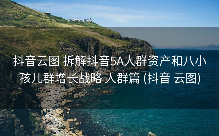 抖音云图 拆解抖音5A人群资产和八小孩儿群增长战略 人群篇 (抖音 云图)
