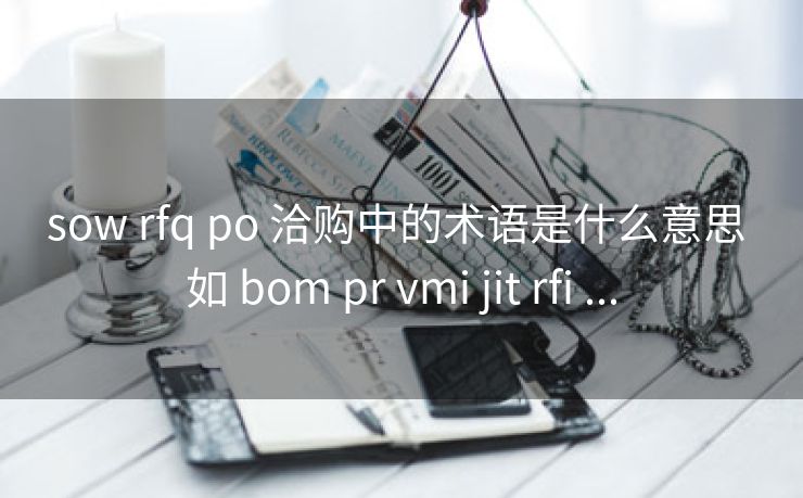 sow rfq po 洽购中的术语是什么意思 如 bom pr vmi jit rfi ...