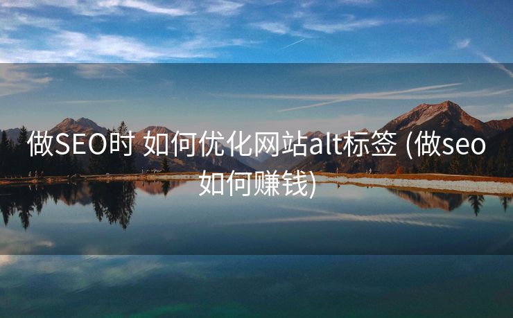 做SEO时 如何优化网站alt标签 (做seo如何赚钱)
