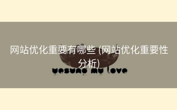 网站优化重要有哪些 (网站优化重要性分析)