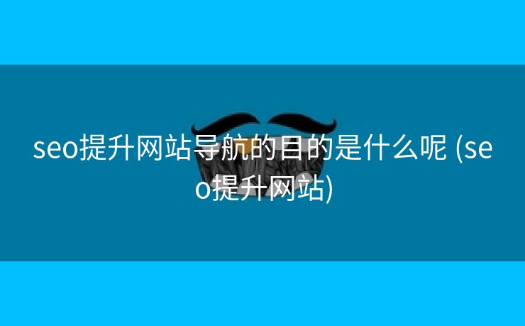 seo提升网站导航的目的是什么呢 (seo提升网站)