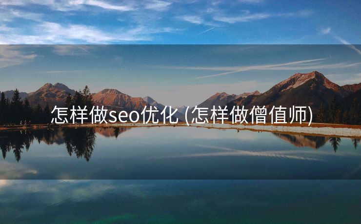 怎样做seo优化 (怎样做僧值师)