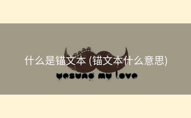 什么是锚文本 (锚文本什么意思)