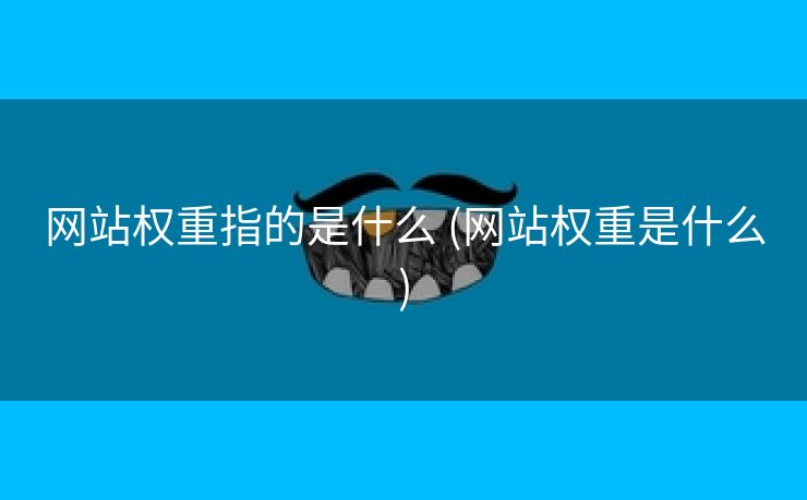 网站权重指的是什么 (网站权重是什么)
