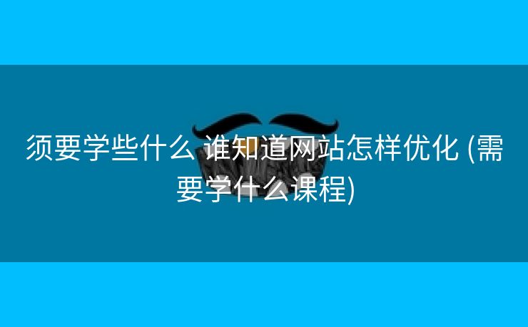 须要学些什么 谁知道网站怎样优化 (需要学什么课程)