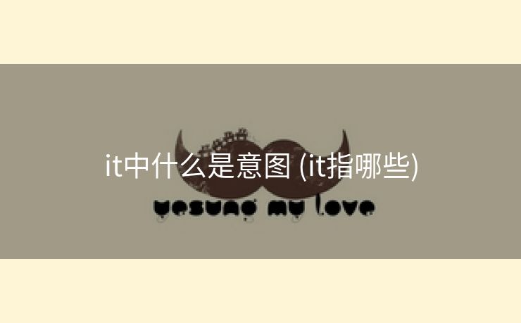 it中什么是意图 (it指哪些)
