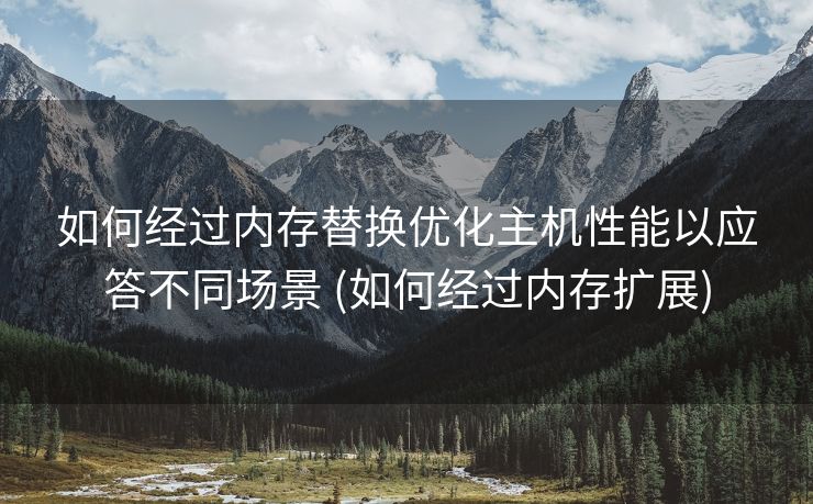 如何经过内存替换优化主机性能以应答不同场景 (如何经过内存扩展)