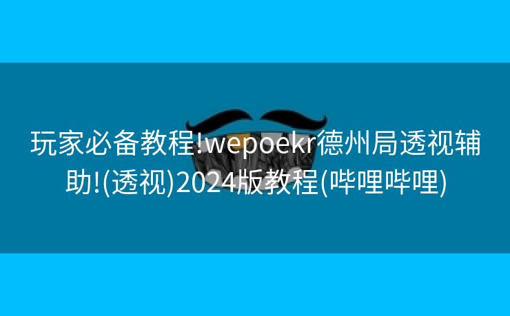 玩家必备教程!wepoekr德州局透视辅助!(透视)2024版教程(哔哩哔哩)