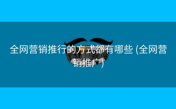 全网营销推行的方式都有哪些 (全网营销推广)