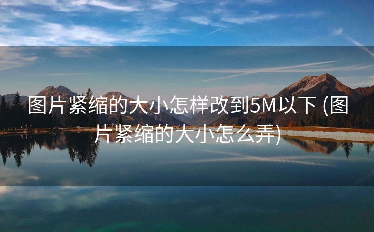 图片紧缩的大小怎样改到5M以下 (图片紧缩的大小怎么弄)