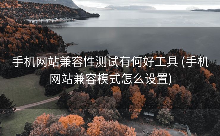 手机网站兼容性测试有何好工具 (手机网站兼容模式怎么设置)
