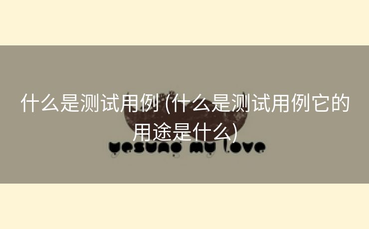 什么是测试用例 (什么是测试用例它的用途是什么)