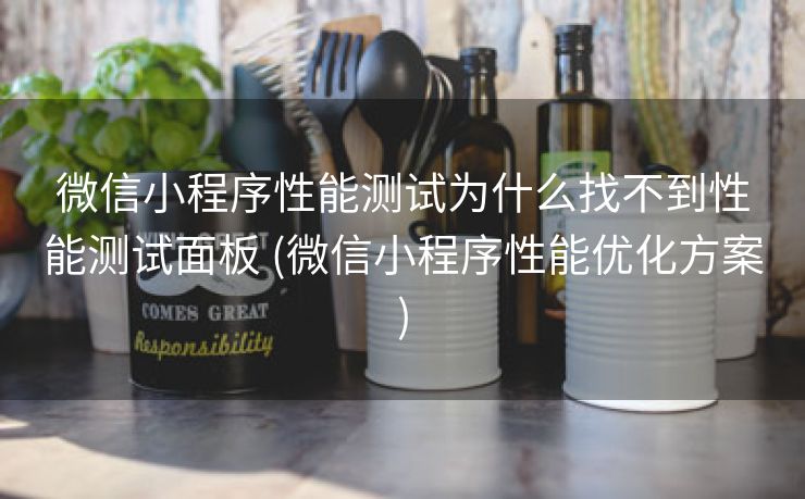 微信小程序性能测试为什么找不到性能测试面板 (微信小程序性能优化方案)