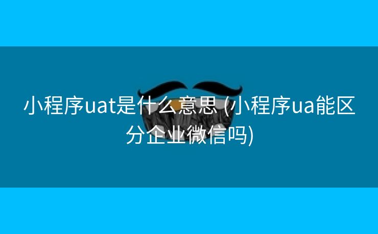 小程序uat是什么意思 (小程序ua能区分企业微信吗)