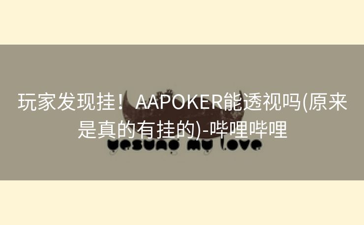 玩家发现挂！AAPOKER能透视吗(原来是真的有挂的)-哔哩哔哩