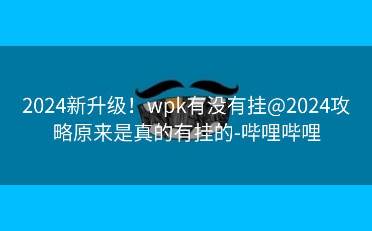2024新升级！wpk有没有挂@2024攻略原来是真的有挂的-哔哩哔哩