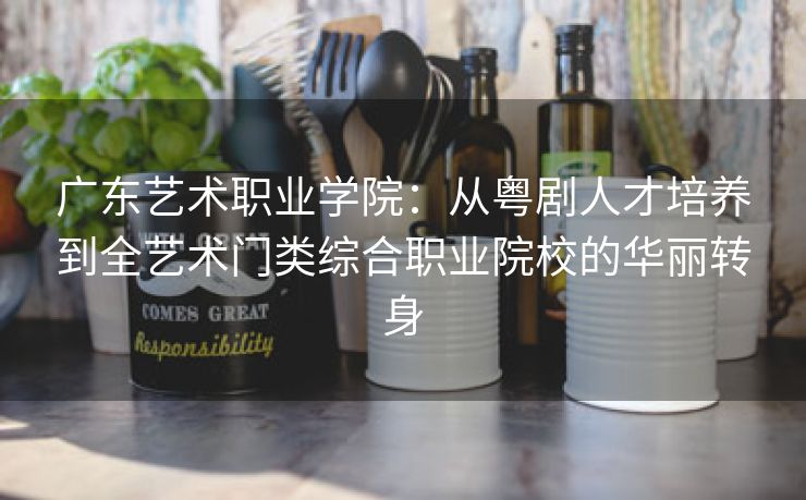 广东艺术职业学院：从粤剧人才培养到全艺术门类综合职业院校的华丽转身