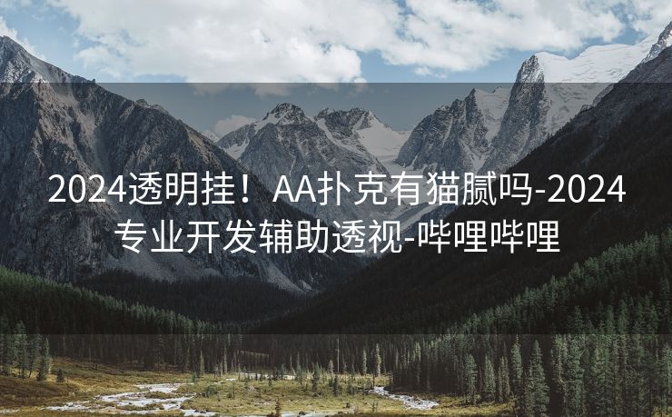 2024透明挂！AA扑克有猫腻吗-2024专业开发辅助透视-哔哩哔哩