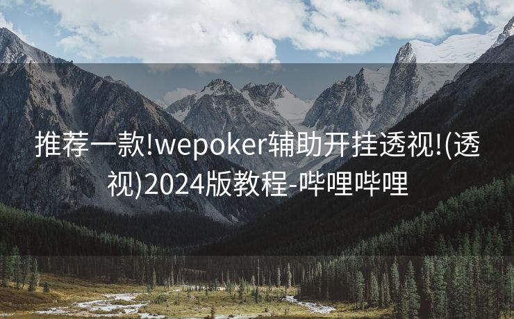 推荐一款!wepoker辅助开挂透视!(透视)2024版教程-哔哩哔哩