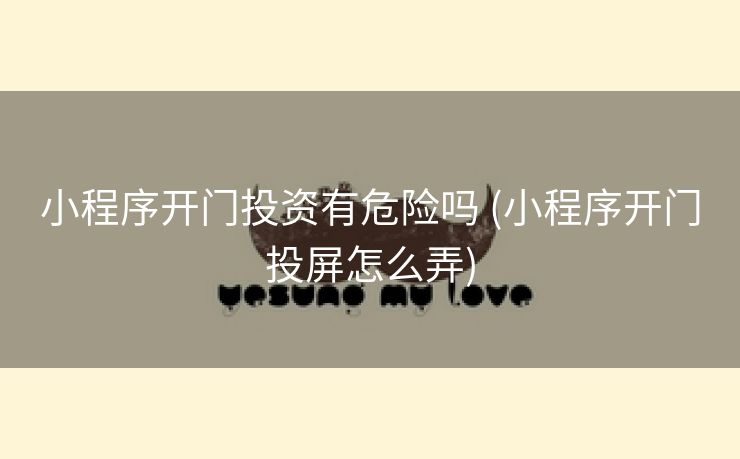 小程序开门投资有危险吗 (小程序开门投屏怎么弄)