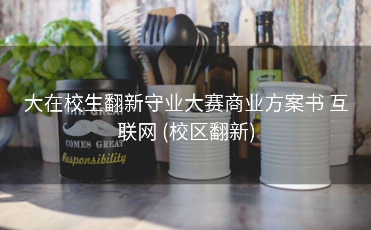 大在校生翻新守业大赛商业方案书 互联网 (校区翻新)