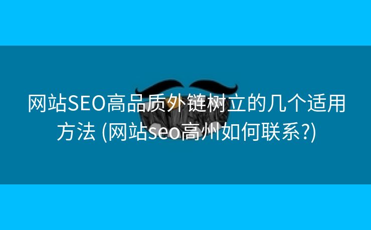 网站SEO高品质外链树立的几个适用方法 (网站seo高州如何联系?)