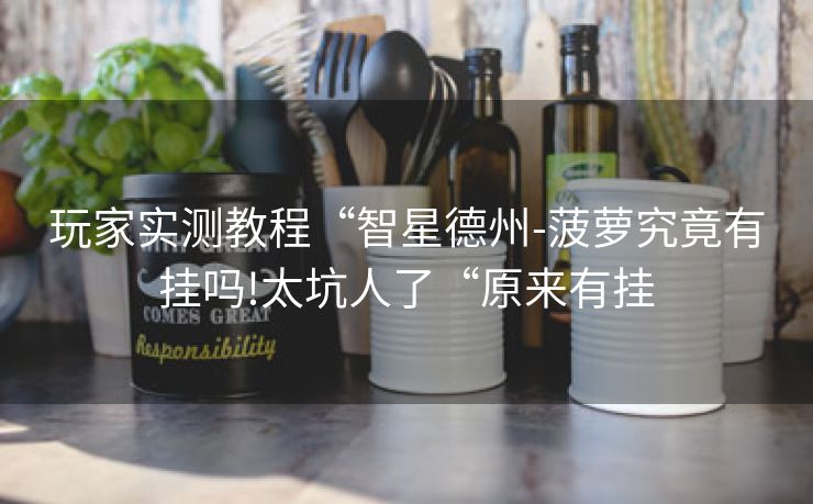 玩家实测教程“智星德州-菠萝究竟有挂吗!太坑人了“原来有挂