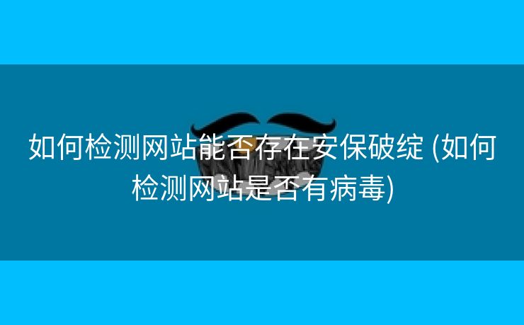 如何检测网站能否存在安保破绽 (如何检测网站是否有病毒)