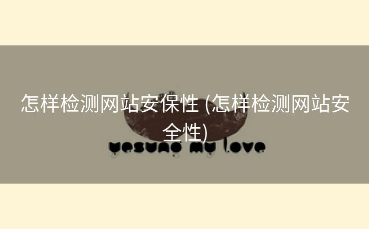 怎样检测网站安保性 (怎样检测网站安全性)