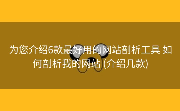 为您介绍6款最好用的网站剖析工具 如何剖析我的网站 (介绍几款)