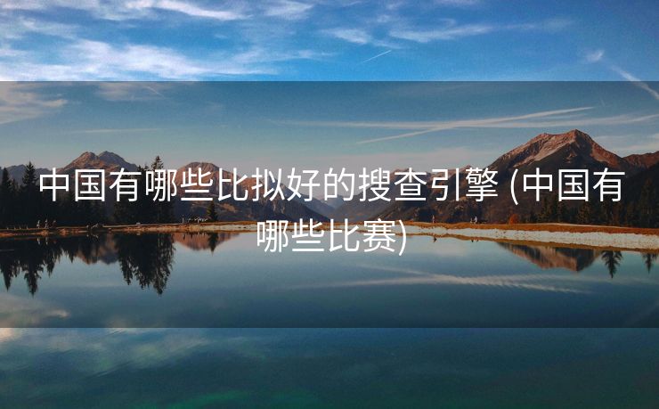 中国有哪些比拟好的搜查引擎 (中国有哪些比赛)