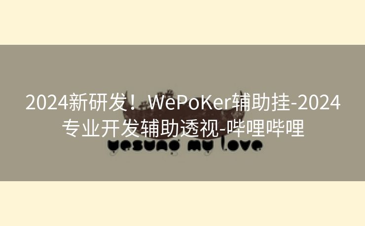 2024新研发！WePoKer辅助挂-2024专业开发辅助透视-哔哩哔哩