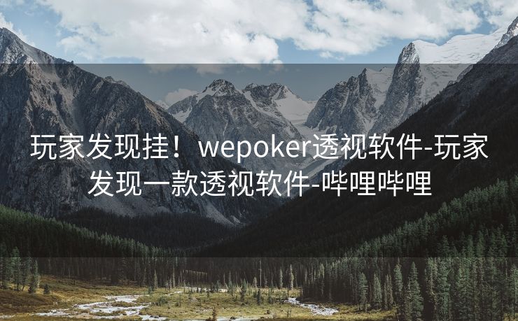 玩家发现挂！wepoker透视软件-玩家发现一款透视软件-哔哩哔哩