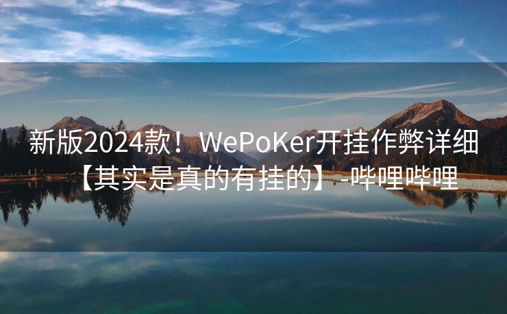 新版2024款！WePoKer开挂作弊详细【其实是真的有挂的】-哔哩哔哩