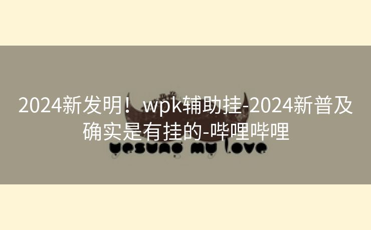 2024新发明！wpk辅助挂-2024新普及确实是有挂的-哔哩哔哩