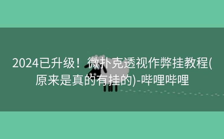 2024已升级！微扑克透视作弊挂教程(原来是真的有挂的)-哔哩哔哩