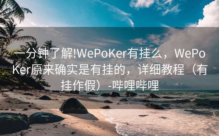 一分钟了解!WePoKer有挂么，WePoKer原来确实是有挂的，详细教程（有挂作假）-哔哩哔哩