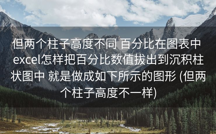 但两个柱子高度不同 百分比在图表中 excel怎样把百分比数值拔出到沉积柱状图中 就是做成如下所示的图形 (但两个柱子高度不一样)