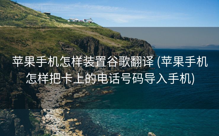 苹果手机怎样装置谷歌翻译 (苹果手机怎样把卡上的电话号码导入手机)
