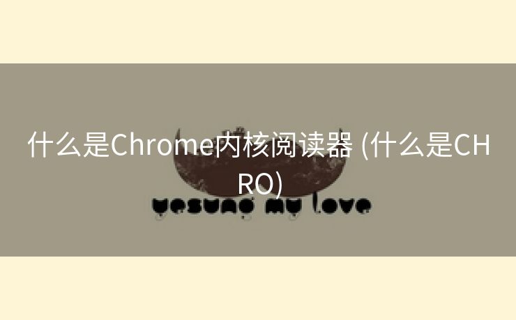 什么是Chrome内核阅读器 (什么是CHRO)