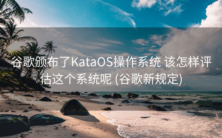 谷歌颁布了KataOS操作系统 该怎样评估这个系统呢 (谷歌新规定)