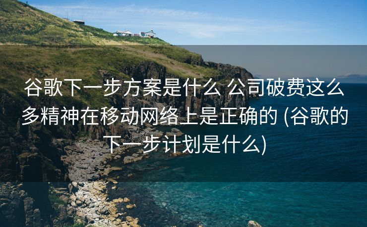 谷歌下一步方案是什么 公司破费这么多精神在移动网络上是正确的 (谷歌的下一步计划是什么)