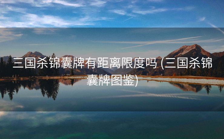 三国杀锦囊牌有距离限度吗 (三国杀锦囊牌图鉴)