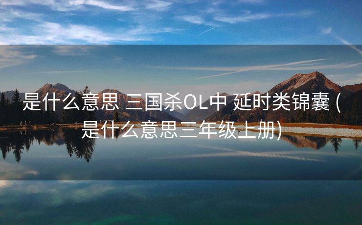 是什么意思 三国杀OL中 延时类锦囊 (是什么意思三年级上册)