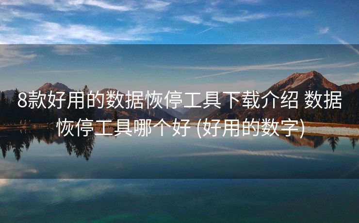 8款好用的数据恢停工具下载介绍 数据恢停工具哪个好 (好用的数字)